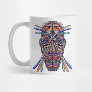 Young Warrior abstract face Mug